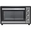 BEHOME Forno Elettrico Ventilato Esterno 70 litri, Forno grande da esterno con Girarrosto, Temperatura 230°, Timer 60', Griglia, Teglia, Leccarda e accessori per girarrosto inclusi, con doppio vetro