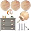 EureKaEr 12 pomelli rotondi per mobili in legno, 38 mm, colore marrone, stile classico, per armadio, cassetto e armadio