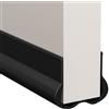 ZYWUOY Paraspifferi per porta, in PVC, flessibile, per la parte inferiore della porta, guarnizione sotto la porta, paraspifferi e antirumore, colore nero