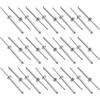 PATIKIL 4mm x 40mm Cieco Rivetti, 30pz Alluminio/Acciaio Aperto Fine Rivetto Fissaggio