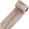 Decotalk Bordi per Carta da Parati Autoadesivi Legno 7.6X600cm Rimovibili Bordi Nastro per Adesivo Legno Effetto Bordo Della Carta da Parati per Mobili per la Riparazione Pavimento Porte Linee Murali