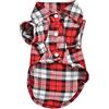 Greenlans Cute Pet Dog Puppy Plaid Camicia Cappotto Vestiti T-Shirt Top Abbigliamento Taglia XS S M L