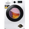 Samsung Lavatrice Crystal Clean WW80AGAS21AEET Libera installazione, 8 Kg, 1200 RPM, Vapore, Ecobubble, Carica Frontale, 60l x 85h x 45p cm