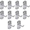 TopHomer 10 ganci per scaffali da supermercato, resistenti, con foro quadrato, ganci in metallo, per supermercati, garage, vendita al dettaglio (50 mm)