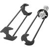 Generic Chiave esagonale per lavabo, strumento per dado del rubinetto del WC, kit idraulico sotto il lavandino, versatile strumento manuale per rubinetti stretti, set di chiavi da cucina regolabili, per casa,