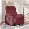 Gecheer Poltrona,Massaggiante,Elettrica,Relax,Reclinabile,da TV,da Saotto,in Tessuto,Rosso Vino,con Poggiapiedi,74x86,5x93,5 cm,Poltrona Reclinabile,Relax,Poltrona da TV,Poltrona per Anziani