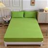 Chickwin-Shop Elastic Lenzuolo sotto Coprimaterasso Tinta Unita, Chickw11 100% Poliestere Materiale per Lenzuolo profondità 27cm - Letto Singolo Doppio - Vari Stile (180x200x27cm,Verde)