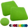 heimtexland ® Set di 2 cuscini per sedia in feltro, cuscino per sedia, cuscino in feltro, yp631, 35 x 35 cm, colore: verde
