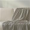 Generico Telo Copritutto Fantasia Cuore - Grandfoulard Multiuso, Copridivano 2 Posti o Copriletto Singolo, Misto Cotone - Misure 170x280 cm, Colore Love Grigio - Made in Italy