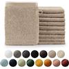 Blumtal Asciugamani Bagno, Asciugamani Super Assorbenti, 100% Cotone Certificato Oeko-Tex 100, 10 Guanti Spugna (15x21cm), Tortora