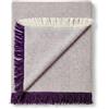 Martina Home Spiga Foulard Multiuso, 80% Cotone, 20% Poliestere, Ecru e Lila, 130 x 180 cm