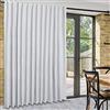 DWCN Tende per porte scorrevoli da patio, tende extra larghe per porta in vetro, divisorio termico a pannello con linguetta posteriore e tasca per asta, per divisorio camera da letto, 250 x 213 cm,
