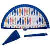 DRW Ventaglio Legno Decorato con Sardine Portogallo, Blu, Medidas: 42 cm
