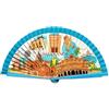 DRW Ventaglio in Legno Decorato con Immagini di Salamanca, Multicolore, Medidas: 42 cm