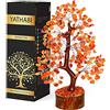 YATHABI, Scultura corniola Feng Shui, Pietra preziosa guarigione Albero Bonsai Portafortuna, Benessere, Regalo Spirituale e Decorazione per la casa (Dimensioni: 25,4 - 30,5 cm)