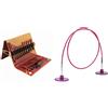 KnitPro Perni per Maglia: Circolare: intercambiabili: Speciale: Deluxe Set, Legno, Assorted & Cable, Purple, One Size