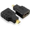 watiowave Adattatore HDMI A/Micro HDMI D, connessione ad alta definizione, ideale per trasmettere video e audio a dispositivi come TV e monitor.