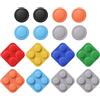 playvital Copri Levette Analogiche e Cover Tasti Silicone Set per Nintendo Switch 2, 8 Gommini Thumb Grip Caps & 8 Copri Tasti Direzionali Pulsanti ABXY per Joycon 2, Nero&Grigio&Blu&Arancione