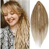 Generic 15 Fili Double ended Dreadlocks Estensioni 20 Marrone a Bionda Morbido Sintetico Faux Dreads Reggae Crochet intrecciato Dread Estensioni 27/613#