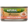 NaturalPet Premium Cat Adult umido in gelatina 70 gr - tonnetto con salmone - Confezione da 6 pezzi - 1° ORDINE? scegli lo sconto BZR5 / BZR20 + 200 punti fedeltà