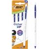 BIC Cristal Up Penne a punta larga (1,2 mm) con corpo bicolore - inchiostro blu, confezione da 4