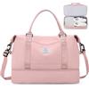 SEAFEW Borsone da Viaggio,Bagaglio a Mano 45x36x20 Easyjet Borsa da Viaggio con Scomparto per le Scarpe, Borsa da Cabina Easyjet Borsa Sportiva Borsone da Palestra da Weekend,B3-Rosa