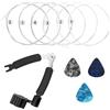 Kalexion Corde per chitarra classica, per chitarra da concerto, in nylon e argento, set di 6 corde per chitarra acustica con 3 plettri e attrezzi 3 in 1