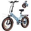 HITWAY Bicicletta Elettrica 20 * 4.0 Fat Tire City E Bikes, Bici Elettrica Pieghevole, Bicicletta da Montagna per Adulti, Batteria 48V 10,4AH, 7 Marce, Autonomia 35-90KM, Motore 250W