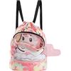 Diyxisk Zaino Piscina, Zaino Palestra con Portascarpe, Regolabile Borsone Piscina, Resistente All'acqua Sacca Palestra, Separazione a Secco e Ad Umido, per i Bambini in Piscina, in Viaggio (Rosa)