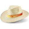 Cappello in paglia naturale con nastro sublimatico Edward Rib personalizzate o neutre