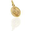 forme di Lucchetta - Medaglia Madonna Miracolosa Originale - in Oro Vero 14kt - Ciondolo Vergine Maria per Collana e Catenina fino a 2.8mm, Made in Italy
