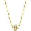 KristLand S925 Argento Oro Placcato Collana da Donna Rose Fiore Ape Pendente Donne Collier Stile Vintage