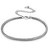 Dankadi Cavigliera in Argento 925, 3MM, 4MM, 4.5MM, 5MM, 6MM, Catena 27CM, 30CM, Chopin Intrecciato Cubano Scatola Rolo Serpente, Chiusura ro, Regalo Gioielli per Donna, 2MM 30CM, Argento sterling
