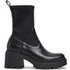 Pepe Jeans per donna. [PLS50549] Stivaletti Glen Mix in pelle nera, Nero, 5 a 8cm, Nessuno, Casual