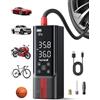 Lamicall Compressore Aria Portatile, Gonfiatore Elettrico Auto - [150 PSI Gonfiaggio Rapido] con Display LCD & Luce LED, Power Bank, Mini Pompa con 3 Ugelli per Auto/Bici/Moto/Palla