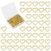 Gosknor 100pz Oro Graffette a Forma di Cuore, Graziose Graffette Decorative Segnalibro per Casa Ufficio Scuola Organizzazione di Appunti e Documenti Decorazioni per Matrimoni Artigianato
