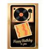 Edition Seidel Biglietto di auguri di compleanno con busta, biglietto di auguri per compleanno, Happy Birthday, uomo e donna, disco in vinile (G3743 SW025)