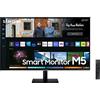 Samsung Smart Monitor M5 (S32BM502), 1920 x 1080 (Full HD), piattaforma Smart TV, Airplay, Mirroring, Office 365, Wireless Dex, altoparlanti integrati, WiFi, HDMI, USB Type-C, piatto da 32