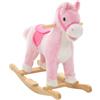 vidaXL Cavallo a Dondolo in Peluche 65x32x58 cm Rosa Giocattolo Giochi Giostra