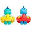BLOOPIES Floaties Dinos | 2 Bambole per il bagnetto Atlas e Artie; spruzzano acqua e fanno bolle - Giocattolo da bagno per bambini e bambine