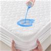 Zouway Coprimaterasso una Piazza e Mezza 90x200cm, Topper Matrimoniale in Materiale Silenzioso, Impermeabile E Traspirante Topper Singolo, Adatto a Materassi Fino a 30cm di Spessore (90 x 200 x 30)