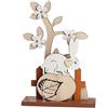 HERZWILD Supporto coniglietto pasquale, decorazione coniglietto pasquale, decorazione pasquale in legno, supporto decorativo coniglio in legno per Pasqua, decorazione pasquale, giardino, decorazione c