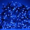 Luccika Serie Stringa luminosa di luci da 10 metri con 100 MaxiLed Blu con flash Bianco Ghiaccio Catena di Natale Professionale per uso Esterno ed Interno con alimentatore