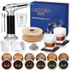 CWLAKON Kit per Affumicatore per Cocktail con Torcia, Whiskey Bourbon Old Fashioned Drink Smoker Kit con 6 Trucioli di Legno, Regalo di Compleanno di Natale per Uomini, Papà, Mariti (Senza Butano)