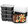 Jogoico 25Pcs Contenitori Per Alimenti Ermetici Di 2 Scomparto 750ml | Riutilizzabili Meal Prep Scatole con coperchio Scatole Bento Per Il Cibo Recipienti Plastica per Microonde Ufficio Lavoro
