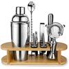 Oharsea Set di Shaker per Cocktail Kit da Bartender con Supporto, Set di Miscelatori per Bevande in Acciaio Inox con Tutti Gli Accessori Essenziali, Set di Strumenti da Bar Professionali Kit da Bartender