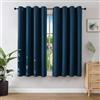 Joydeco Tende Oscuranti per Interni 2 Pezzi L 117 x A 137, Tende Termiche Isolanti con Occhielli per Soggiorno e Camera da Letto Moderne Blackout Curtains, Blu Navy