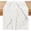 Miuyunya Runner da Tavolo Moderno 40 x 100 Nero Bianco Runner Tavola Lavabile Marmo Dorato Textured Beige Tavolo per Decorazioni Rettangolare per Cucina