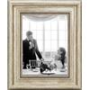 CABBEL Cornice portafoto 10x15 cm, in argento vintage, stile barocco elegante, con vetro acrilico infrangibile - per poster, foto o certificati - perfetta per soggiorno, ufficio o galleria