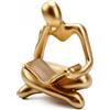 PIGPIGFLY Statua Della Figura di Lettura,Statue Decorative, Figure Decorative, Statuette Decorative Casa, Soggiorno Decorativo Moderno da Appoggiare, Scultura Astratta in Poliresina, Idea Regalo